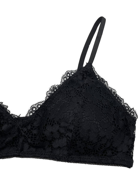 Dyana Dantelat Set de Lenjerie Sutien cu Șir de caractere Black