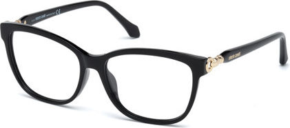 Roberto Cavalli Plastic Eyeglass Frame Black 5011-001-55-15-130