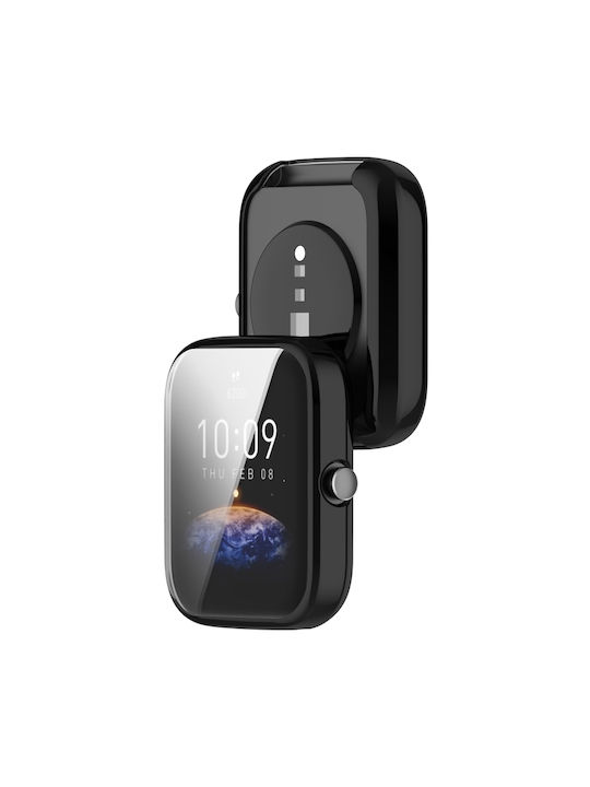 Full Coverage Θήκη Σιλικόνης σε Μαύρο χρώμα για το Amazfit Bip 3 / Bip 3 Pro
