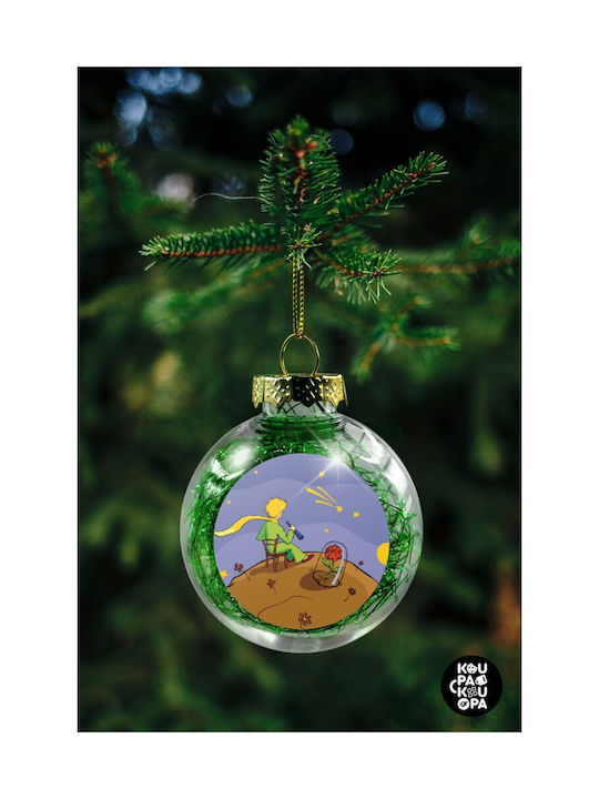 Weihnachtshänger Kugel Ornament Plastik Grün 8cm