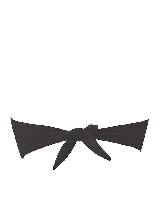 Top De Bikini Fără Bretele Negru