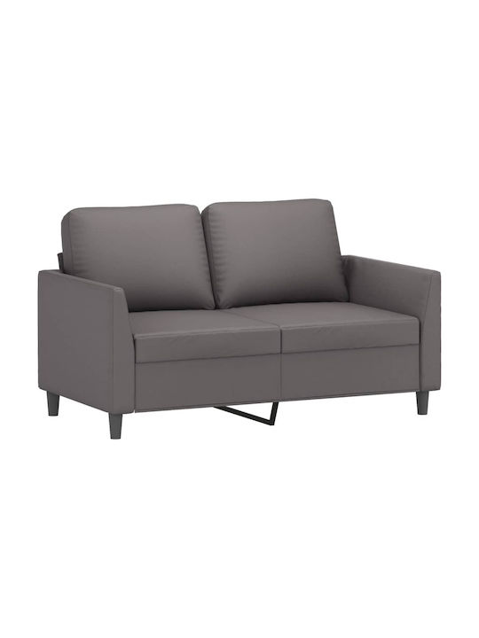Living Room Furniture Set 2-Seater & 2-Seater & Stool Gray