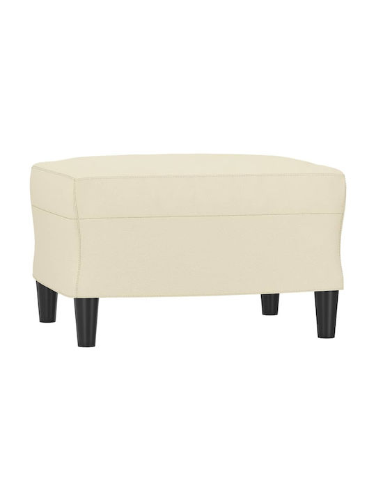 Three-Seater Artificial Leather Beige 200x77x80 cm