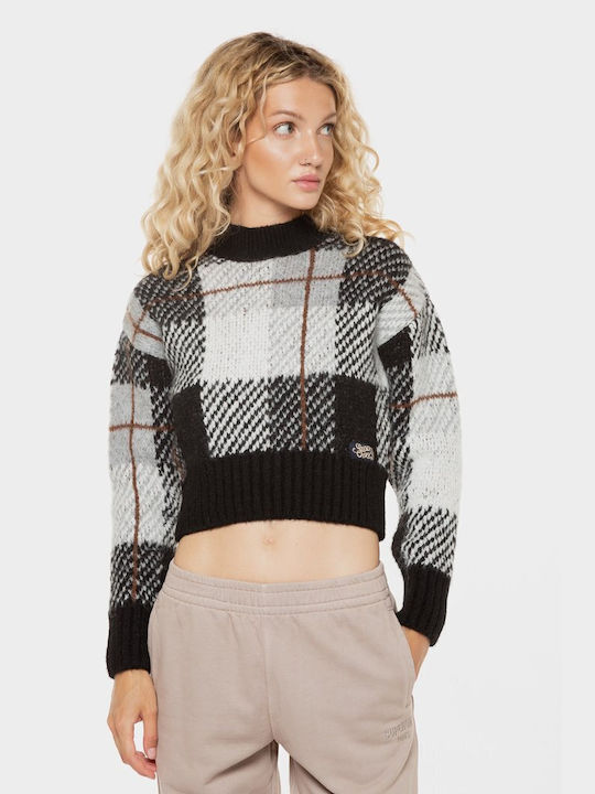 Superdry 'boxy Women's Long Sleeve Sweater Checked Multicolour