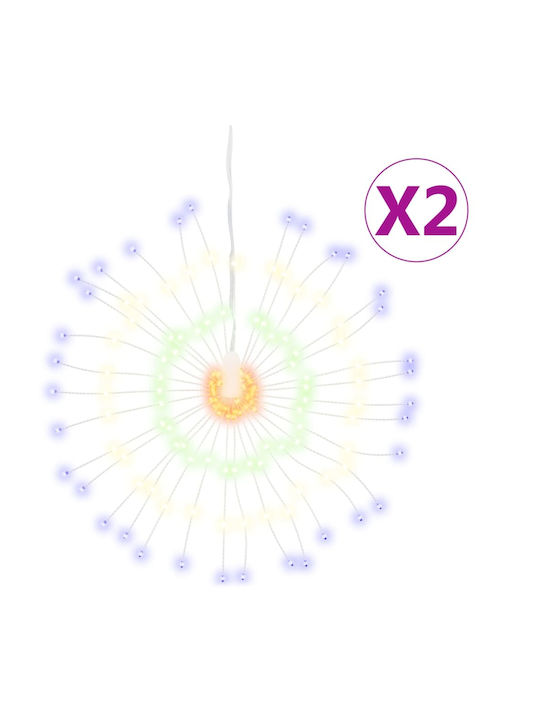 140 Λαμπάκια LED Πολύχρωμα Μπαταρίας τύπου Πυροτέχνημα vidaXL
