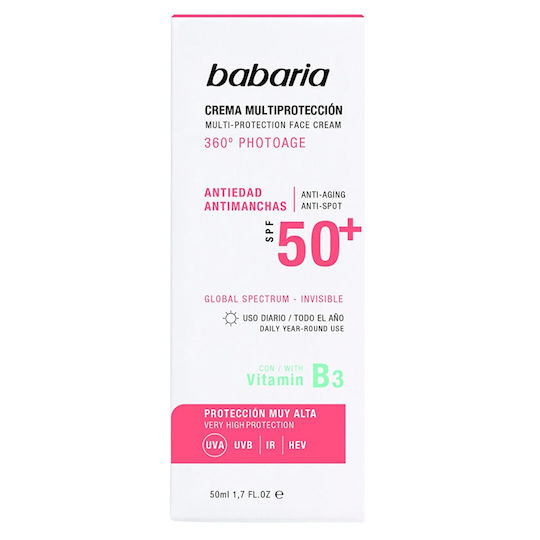 Babaria Multi-Protection Sunscreen Cream Face SPF50 50ml