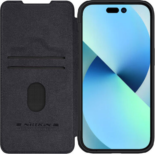 Nillkin Qin Pro Book Δερματίνης 0.2mm Μαύρο (iPhone 15 Plus)