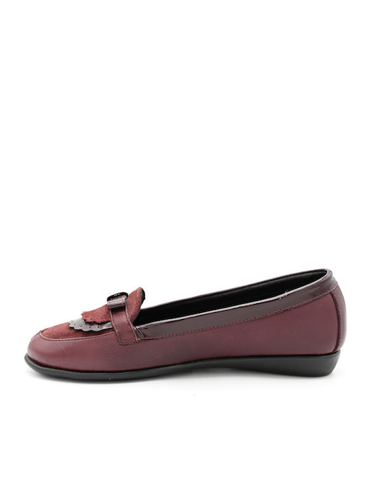 Mocasini dama în culoarea Burgundy