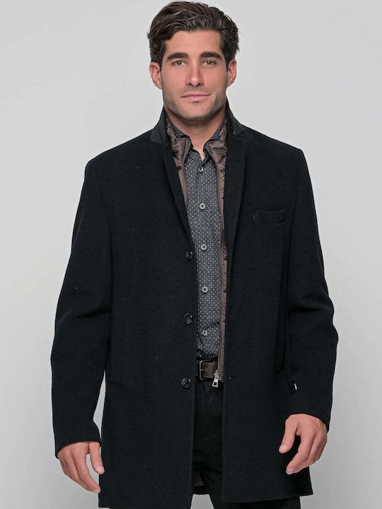 Lexton Men's Half Coat Black.