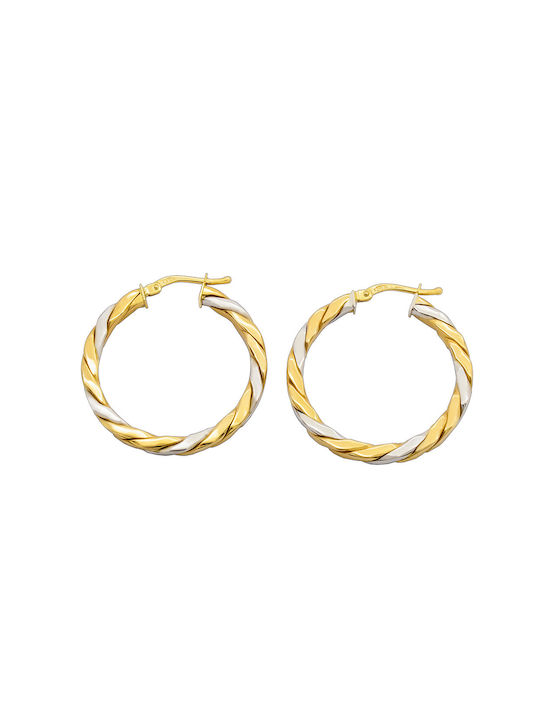 Savvas Design Earrings Hoops made of Gold 14K