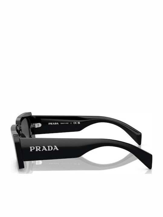 Prada Unisex Γυαλιά Ηλίου με Μαύρο Κοκκάλινο Σκελετό και Γκρι Φακό PRA07S 1AB5S0