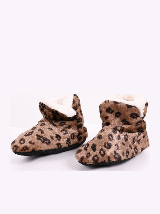 Kinderhausschuhe Stiefel Braun