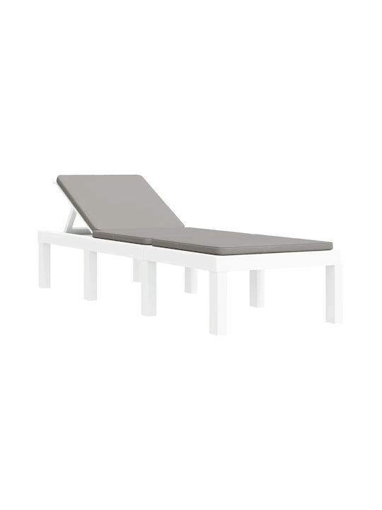 Sunbed Single Plastic with Cushion 65x65x32cm.
