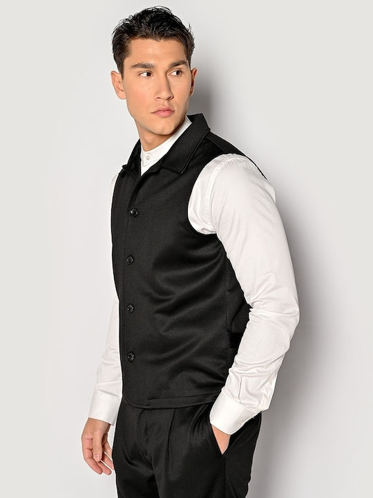Men's Vest Slim Fit Black