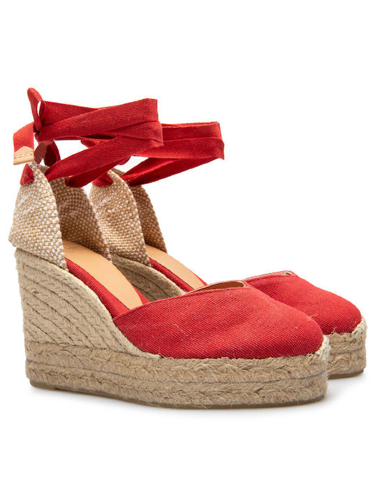 Castaner Women's Platform Espadrilles Red