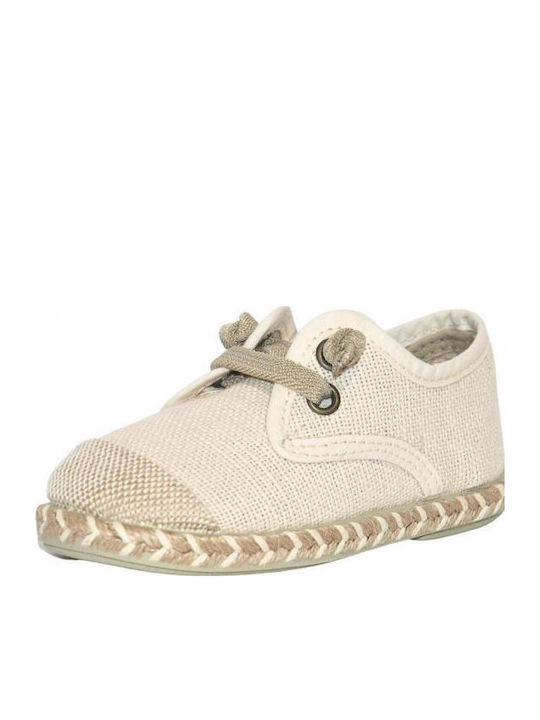 Kids Espradrilles with Laces Beige