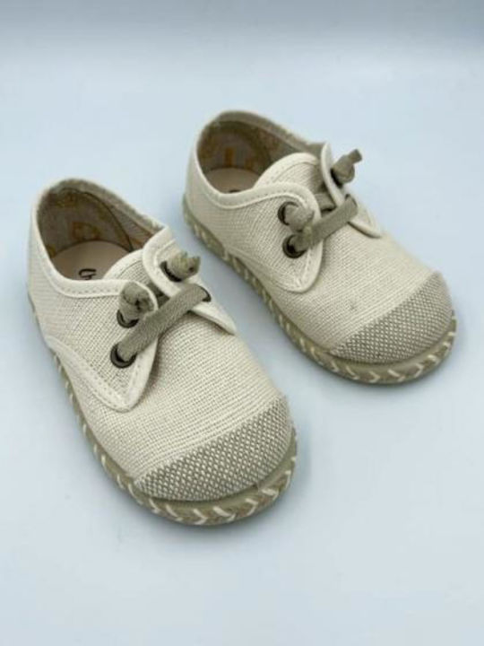Kids Espradrilles with Laces Beige