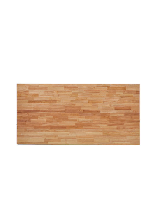 Dryopis Table Dining Room Wooden with Metal Frame Natural/Black 200x100x75cm