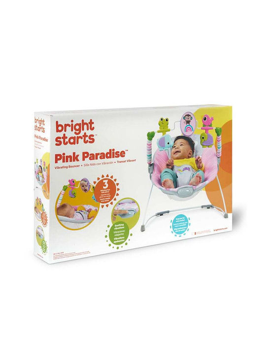 Bright Starts Електрически Релакс Бебе Paradise с Вибрация Pink Paradise за Дете до 9кг