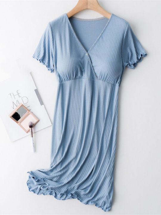 Queen Mother Nightgown Maternity & Nursing seafood