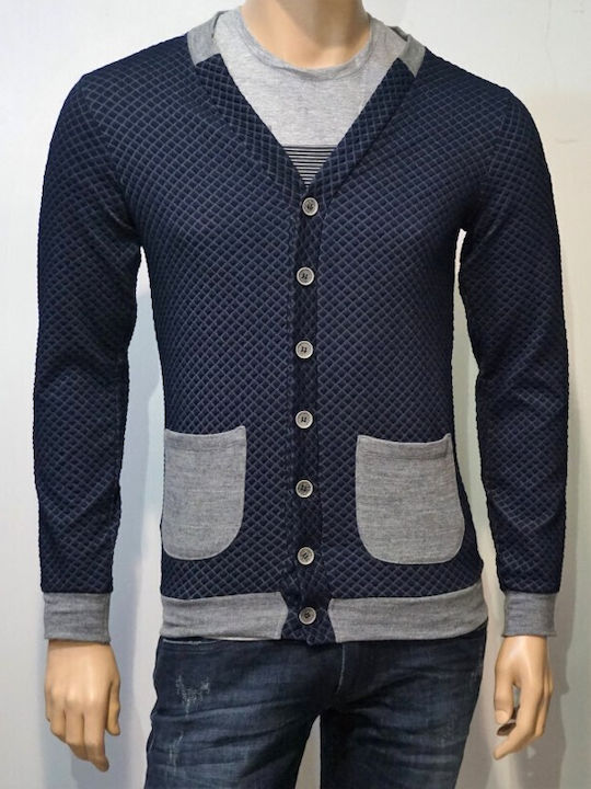 GioS Designs Men's Cardigan Blue