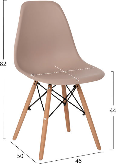 Twist Stühle Küche Cappuccino 4Stück 46x50x82cm