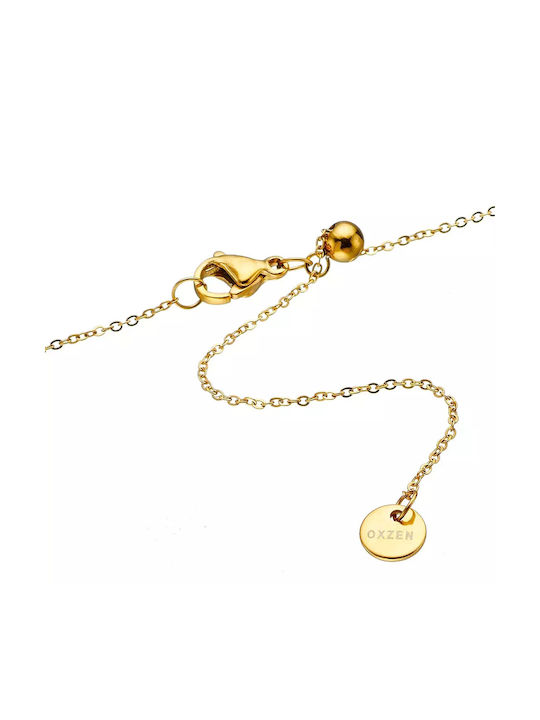 Oxzen Necklace Zodiac Sign from Gold Plated Steel