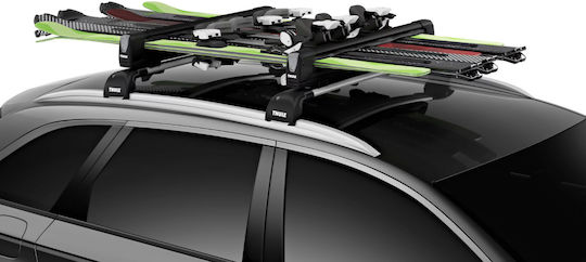 Thule Extender Коли Ски Барове и Рафтове Алуминиеви Подходящи за 5 чифта ски или 2 сноуборда