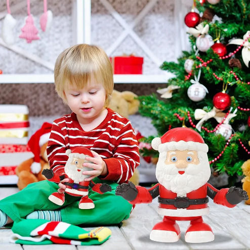 Leuchtender Dekorativer Weihnachtsmann Batterie mit Musik Rot Heiliger