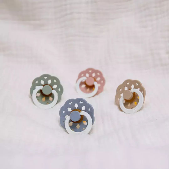 Bibs Boheme Pacifiers Rubber Boheme Glow - Blush / Vanilla for 6+ months 2pcs