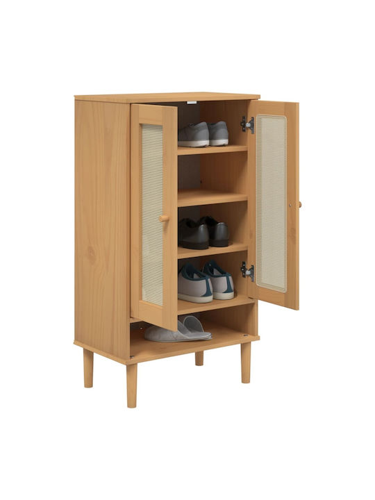 Shoe Organizer Brown 59.5x35x107cm