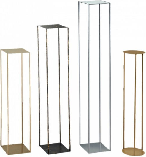 Novaker Table Stand made of Metal Silver 100cm