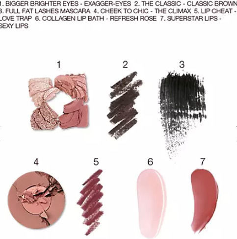 Charlotte Tilbury The Supermodel Look Makeup Set for Face, Eyes & Lips with Toiletry Bag Deep 8pcs