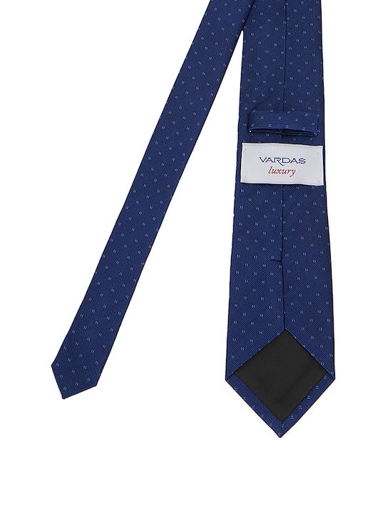 Vardas Herren Krawatte Seide Gedruckt in Blau Farbe