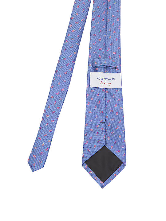 Vardas Men's Tie Silk Printed in Light Blue Color