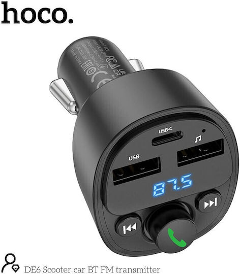 Hoco FM Transmitter Αυτοκινήτου DE6 mit Bluetooth / USB / MicroSD