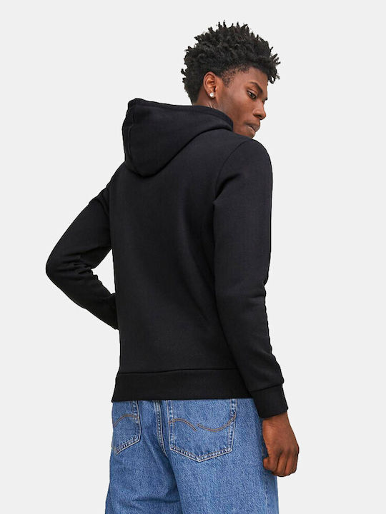 Jack & Jones Corp Logo Sweat Men's Sweatshirt with Hood Carbon