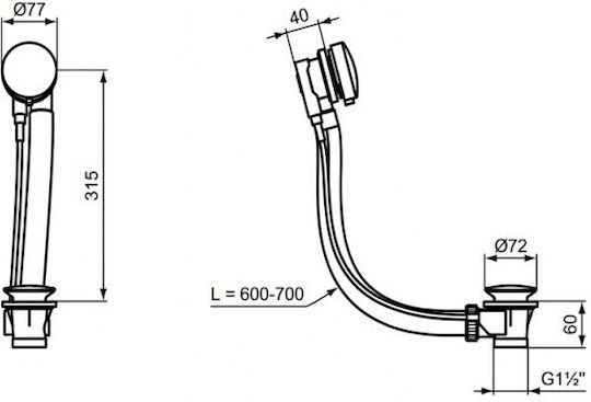 Ideal Standard Βαλβίδα Μαύρη
