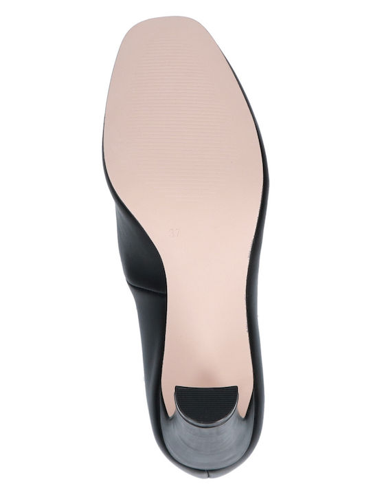 Leather Black Nappa Heels