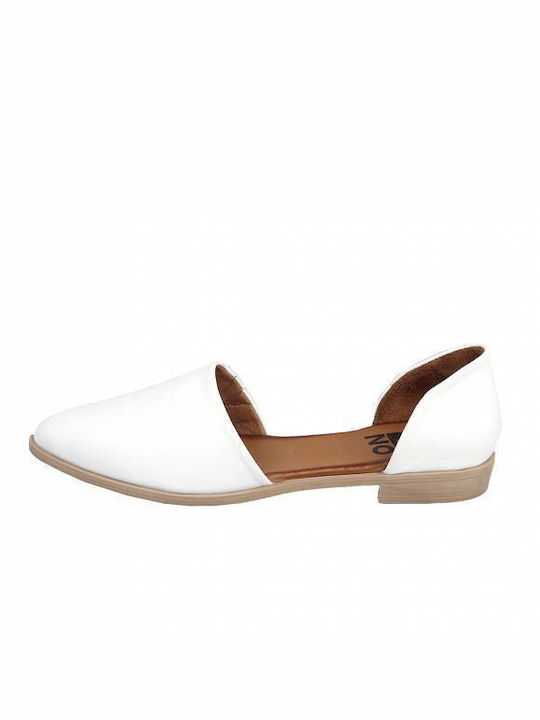 Bueno Shoes Leather Ballerinas White