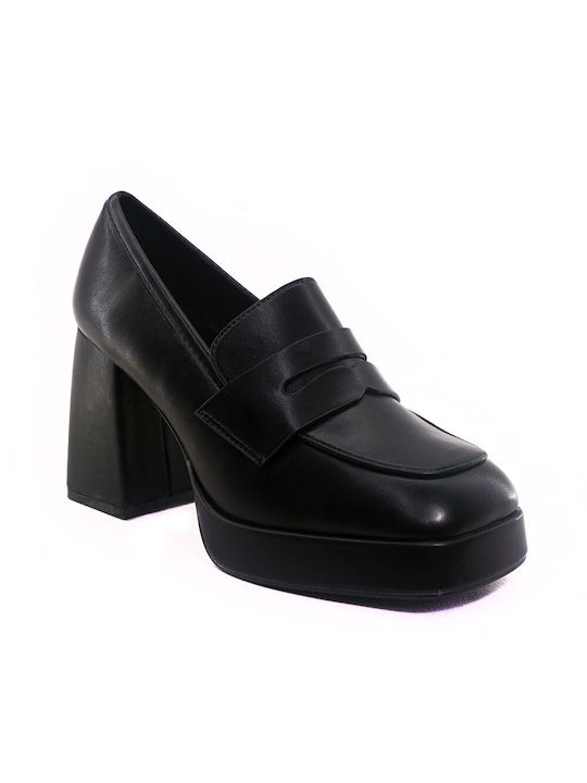 Primadonna Leather Black Heels Ep