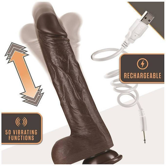 Blush Realistic Vibrator 22cm Brown