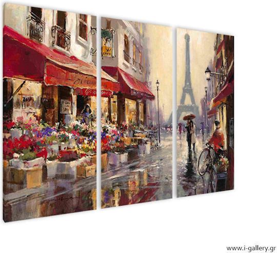 I-gallery Τρίπτυχος Πίνακας σε Καμβά 100x70cm