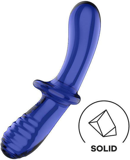 Satisfyer Double Crystal Γυάλινο Dildo Μπλε