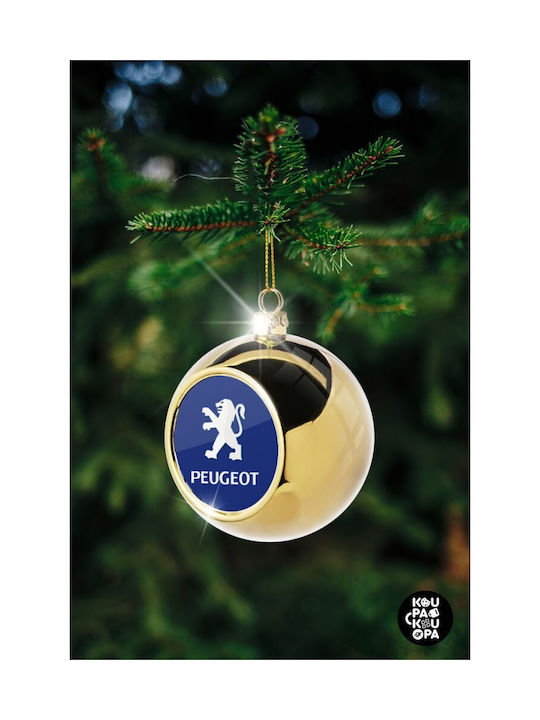 Peugeot Christmas Ball Ornament Gold