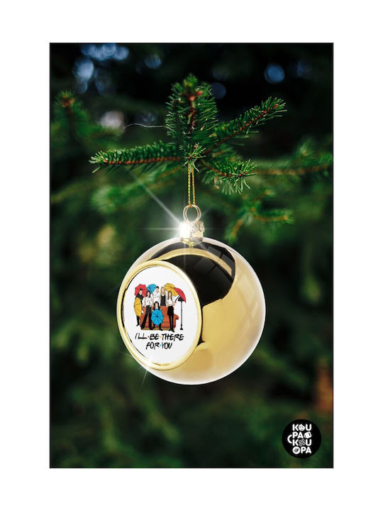 Friends Cover Christmas Ball Ornament Gold