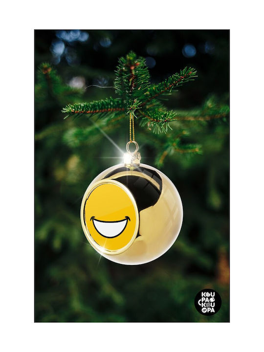 Χαμογέλα Weihnachtshänger Kugel Ornament Gold