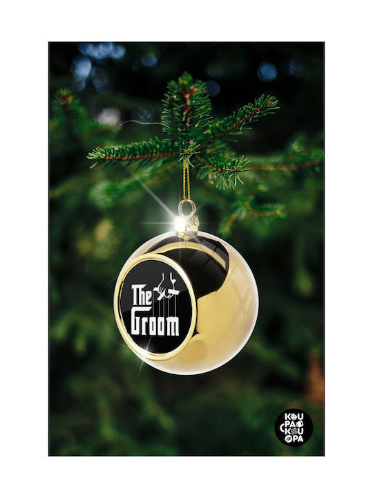 The Groom Christmas Ball Ornament Gold