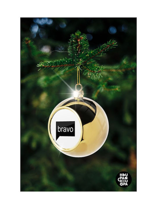 Bravo Christmas Ball Ornament Gold