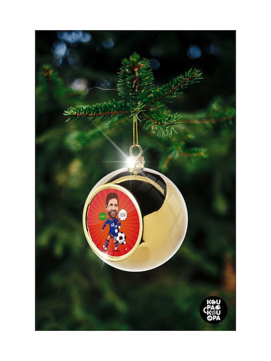 Lionel Messi Drawing Weihnachtshänger Kugel Ornament Gold